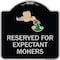 Signmission Reserved for Expectant Mothers W/ Stork & Baby Graphic Heavy-Gauge Alum, 18" L, 18" H, BS-1818-23201 A-DES-BS-1818-23201 - alternate 1